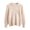 A1 Beige, variant on Women's Fuzzy Knit Sweater Crew Neck Long Sleeve Pullover with Ribbed Cuffs, Soft Warm Relaxed Fit Casual Basic Top for Fall Winter Layering Beige L