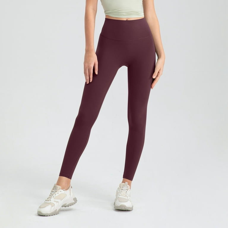 Prdecexlu Workout Sets for Women 2 Piece High Waisted Seamless Leggings with Padded Stretchy Sports Bra Sets Gym Clothes Wine M Women s Size Medium