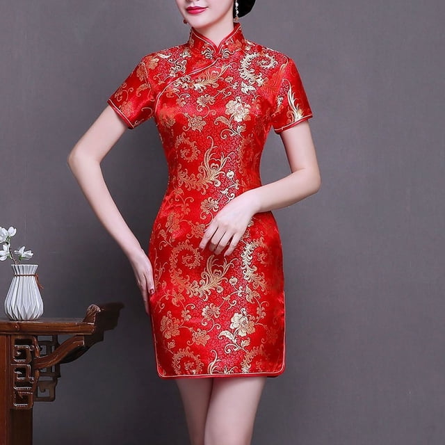 WILLBEST Fondos para Vestidos Mujer Vestido Corto de Fiesta Corto sin Mangas con Cuello de Tortuga y Manga Corta para Mujer Mediana