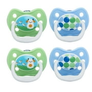 Dr. Brown's Stage 1 PreVent Unique Pacifier, Blue, 4 Ct