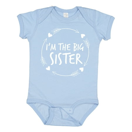 

Inktastic I m the Big Sister- Hearts and Arrows Gift Baby Girl Bodysuit