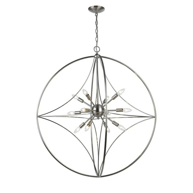Z-Lite Cortez 12 Light Pendant in Brushed Nickel - 452-36BN