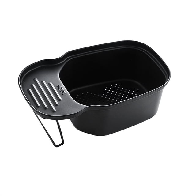 Ganfancp Cesto Colador para Fregadero de Cocina, Colador Multifunción de Acero Inoxidable En Forma de Silla de Montar para Filtrar Residuos de Comida y Lavar - o Verduras Ofertas Del Día 1X Cesta de