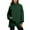 Green, variant on Crew Neck Sweatshirts for Women Plus Size Solid Color Long Sleeve Pullover Oversized Top Fall Loose Hoodie (Gray S)
