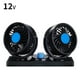 thumbnail image 1 of Ventilador de coche Ventilador eléctrico silencioso con circulación de aire de refrigeración automática de doble cabezal para SUV, camión, vehículo, barco, 12V Scienceny HA003940-01B, 1 of 6