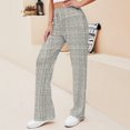 thumbnail image 3 of Colored Grid Geometry Summer Outfits Flowy Palazzo Pants for Women 2025 High Waisted Wide Leg Beach Casual Vacation Pants Trousers, 3 of 8