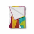 thumbnail image 2 of Wine Soft Flannel Fleece Blanket, Colorful Abstract Wine Bottle Glass Silhouettes Modern Party Drinks Geometric Design, Cozy Plush for Indoor and Outdoor Use, 50" x 60", Multicolor, by Ambesonne, 2 of 6