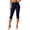 Dark Blue, variant on Yoga Pants Women Elegant Solid Color Pants with Fabric Tied Waist Casual Exercise Tight Fitted Knee Length Pants