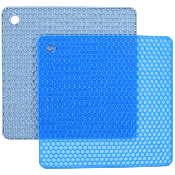 WSTEER 2pcs Silicone Trivet Mats Countertop Silicone Mats Insulation Pan Pot Mats