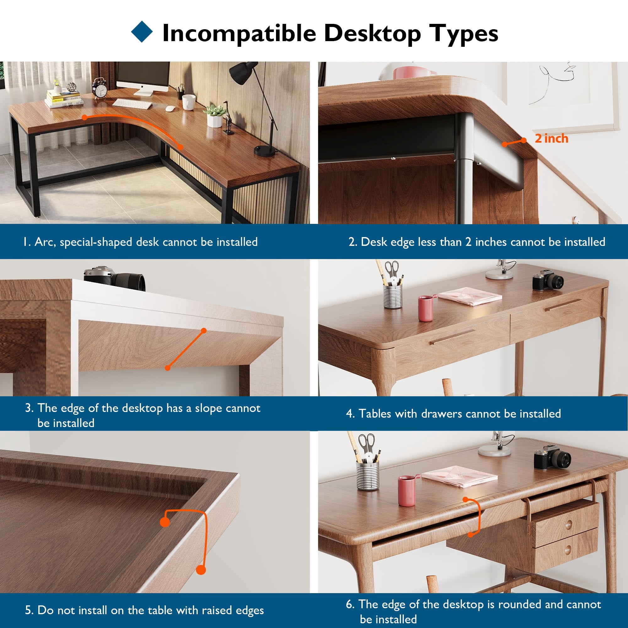 BONTEC Desk Extender Tray, 11.8"x5.9" Table Mount Arm Wrist Rest Shelf, 90°Foldable Elbow Support, Clamp on Computer Arm Rest for Desk, Office & Home Use, Durable & Easy to Install