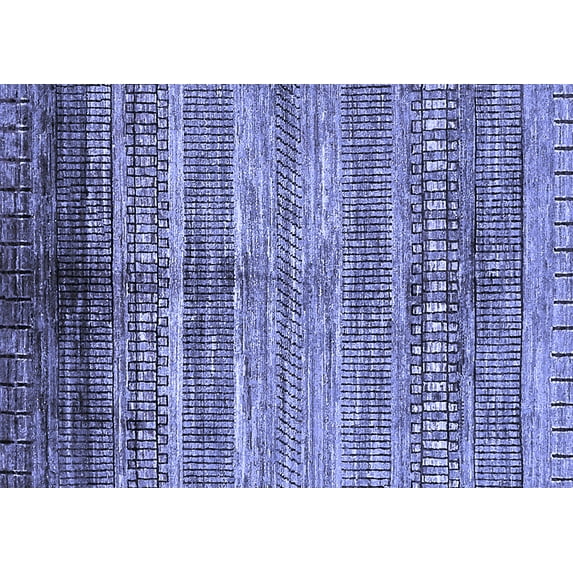 Ahgly Company Indoor Rectangle Abstract Blue Modern Area Rugs, 8' x 10'