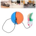 thumbnail image 1 of Interactive Cat Ball Toys, Electric 360 Degree Self Rotation Ball with Feather Stick Toy for Cats, 1 of 7