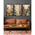 thumbnail image 5 of Drsoum Large Bohemain Flower Wall Decor 24x36in3pcs Black Framed Colorful Floral Wall Hanging Decor Botanical Pictures Canvas Wall Art, 5 of 6