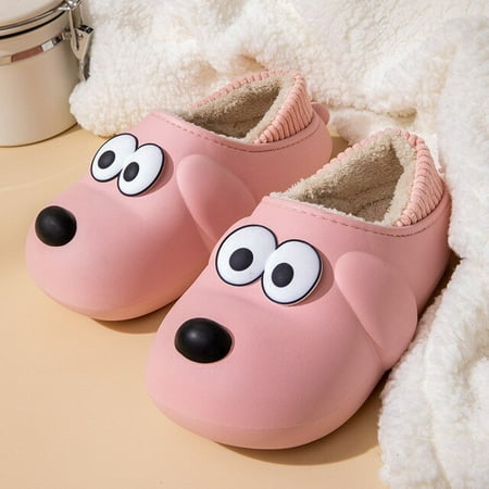 

CoCopeanut Lovely EVA Cartoon Dogs Modelling Design Home Cotton Slippers 2022 new Plush Warm Non Slip Comfy Shoes Femme Slippers Indoor Wom