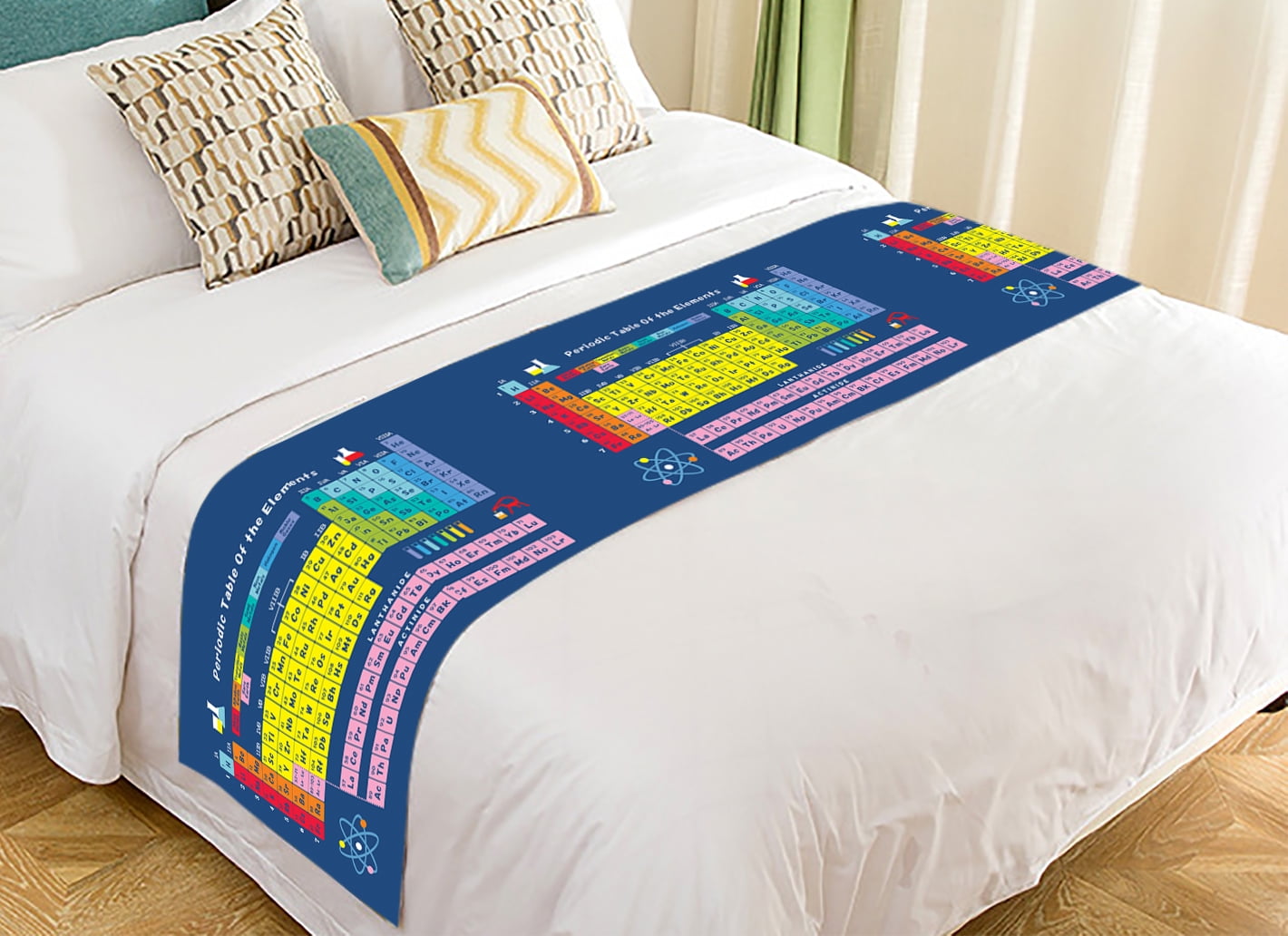 Gckg Periodic Table Of Chemical Elements Super Bed Decoration Bed Runner Bedding Scarf 20x95 Inch