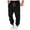 Black-B, variant on Cargo Sweatpants for Men Fleece with Pocket Cinch Bottom Heavyweight Drawstring Baggy Pants Athletic Workout Joggers Pants Hiking Winter Warm Sweatpants Gray L