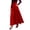 Red, variant on Elegant Maxi Skirts for Women High Waisted Ankle Length A Line Flowy Long Skirts with Pockets