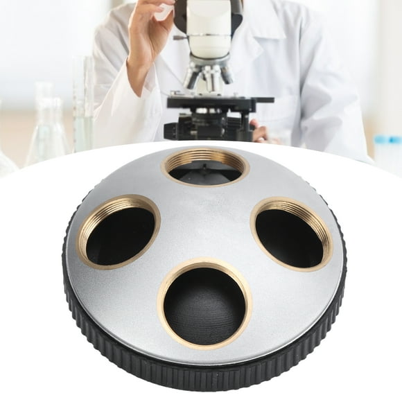 POCREATION Nez Rotatif pour Microscope, Convertisseur d'Objectif, Adaptateur Microscope 4 Trous avec Interface RMS