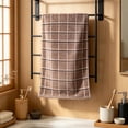 thumbnail image 1 of Checkered Facial Towels 34x73 cm Soft Absorbent Lint-Free Quick-Drying Face Towels for Home Use, 1 of 7