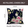thumbnail image 2 of LALILO Throw Pillow Covers Floral With Roses Watercolor Accent Art Cushion Cover 18" x 18", 2 Pack, 2 of 6