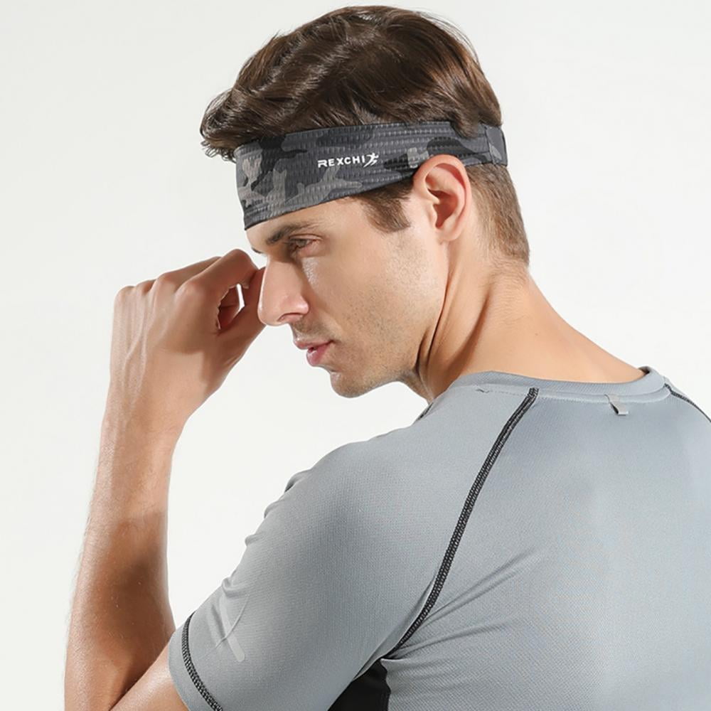 KARLSITEK Mens Headband,Sports Ice Silk Headbands for Men Men