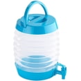 thumbnail image 1 of Dispensador de agua: Bidón plegable, pico, soporte, 5,5 litros, azul/transparente (botellas de agua plegables), 1 of 4