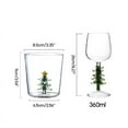 thumbnail image 3 of Christmas Tree Figure Inside Mug Personalised Christmas Tree Wine Glass Cup, 3 of 21