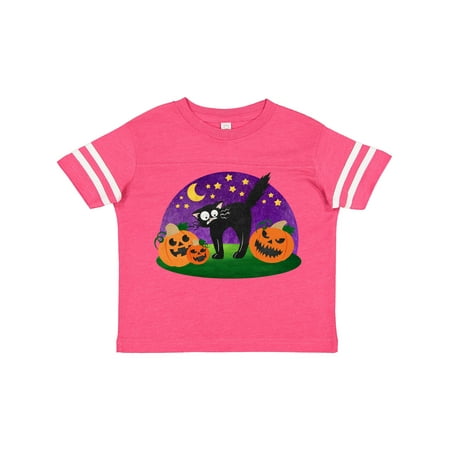 

Inktastic Halloween Pumpkins and Scared Black Cat Gift Toddler Boy or Toddler Girl T-Shirt