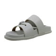 thumbnail image 4 of Womens Sloan Leather Open Toe Casual Slide, White Leather, Size 7.0, 4 of 5