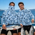 thumbnail image 4 of Bulopur Men's Lightweight Sun Protection Hoodie Blue Camo Hunting Fishing Long Sleeve Fishing Shirt with Face Mask, UPF 50+ Quick Dry for Outdoor Running, 4 of 8