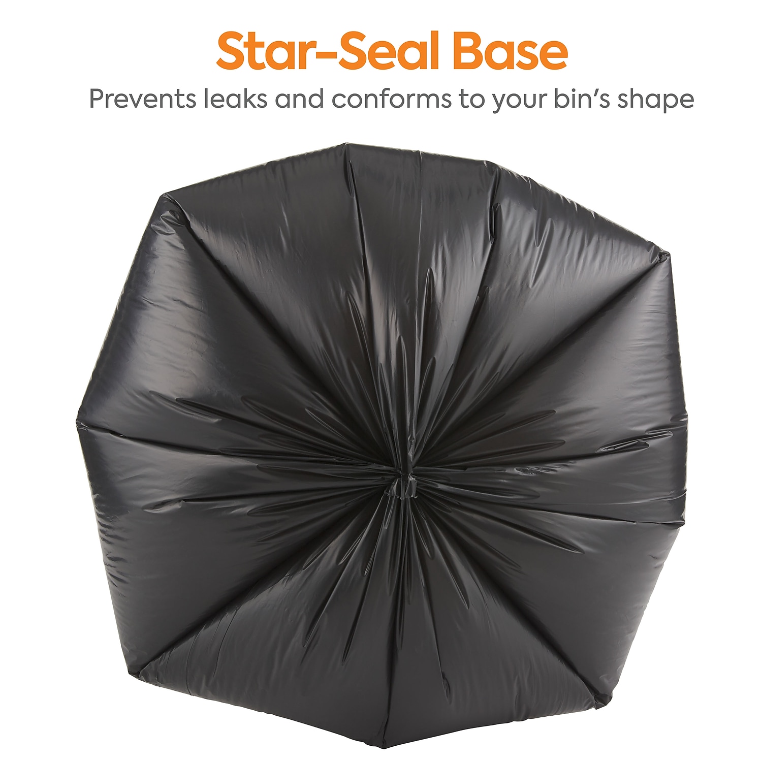 Staples Coastwide Professional AccuFit 23 Gallon Trash Bag 28" x 45" Low Density 0.9 mil Black 200