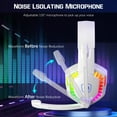 thumbnail image 6 of Wired Gaming Keyboard and Mouse and Mouse pad and Gaming Headset,Rainbow LED Backlit Keyboard,Over Ear Headphone with Mic,Gaming Mice,Mouse Pad,for PC Gamers and Xbox and PS4(White/Black), 6 of 7