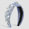 thumbnail image 2 of beishanbush Clearance Sales Heardband Fashion Headbands for Women Girls Headbands Vintage Headband Wide Top Knot Pearls Hair Hoops for Casual Wedding B, 2 of 4