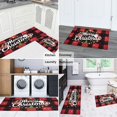 thumbnail image 6 of Christmas Kitchen Rug Set of 2 Absobent Kitchen Mats for Floor,Red Christmas Buffalo Plaid Grid Kitchen Floor Mats for Bathroom,Room Door (47x17+30x17in), 6 of 7