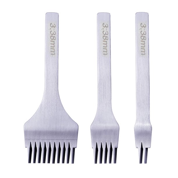 Cincel Perforador Perforadora de cordones de acero blanco con puntas pulidas Perforadora artesanal de cuero Tmvgtek Libre de BPA
