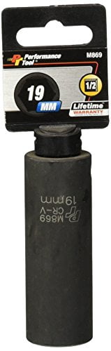 Performance Tool M869 1/2' Dr 19mm DW Impact Socket