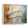 thumbnail image 2 of Designart "Orange Blue Maple Tree Glowing Agate II" Floral Floater Framed Wall Art Print, 2 of 7