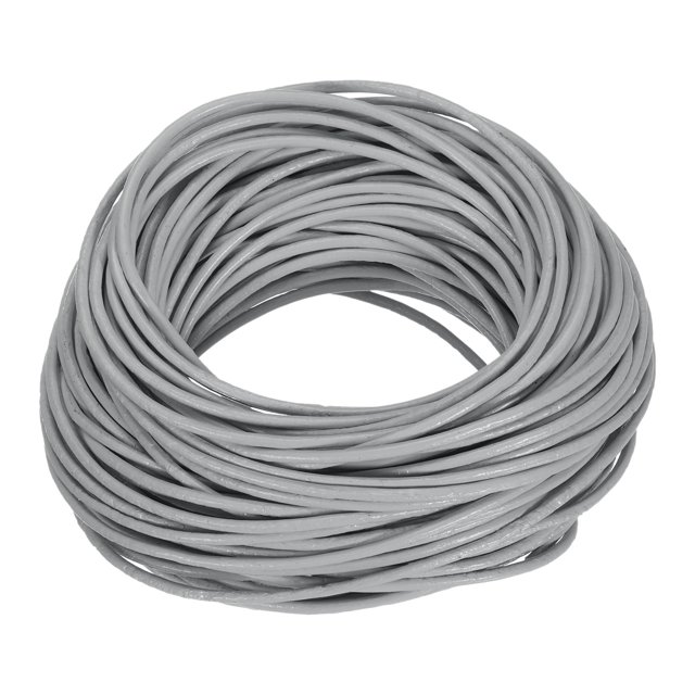 Unique Bargains 20 Yards Cordon de Laçage Rond en Cuir 2mm pour Bricolage, Gris