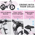 thumbnail image 2 of Ambifirner 16" Bike for 4-7 Year Olds - Adjustable Training Wheels & Safety Basket Water Bottle-High Steel Frame, 2 of 9
