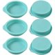 thumbnail image 1 of Moldes redondos de silicona para pasteles, paquete de 6 moldes de silicona antiadherentes para hornear, pasteles, muffins y posavasos de resina, 4 pulgadas, 1 of 5