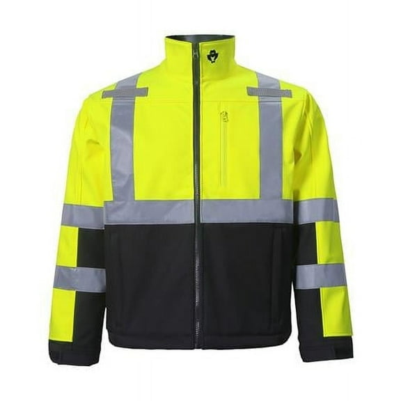 2W International SHL35C-3 3XL High-Viz Class 3 Softshell Jacket, Lime - 3XL