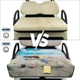 thumbnail image 6 of COEQINE Golf Cart Seat Covers/Seat Towel Fit for EZGO Yamaha Club Car, Lightweight Seat Cushions Accessories Compact Bag-Style Folding, 51.2x30.3 Inch, Blue Beach Starfish Seashell, 6 of 8