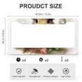 thumbnail image 3 of 2 Pack Bunny Wearing A Christmas Hat License Plate Frames Bunny Rabbit Gifts License Plate Cover License Plate Novelty License Plate Frame Metal 2 Holes for Women Men Auto Decoration Hardware, 3 of 6