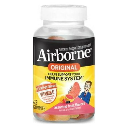 Airborne Immune Support Gummies Assorted Fruit 42 Gummies