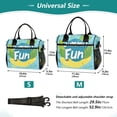 thumbnail image 2 of Medium Cooler Bag Lunch Bag Portable Meal Bag Work Meal Bag Outdoor Meal Bag Travel Meal Bag Picnic Meal Bag Going Out Meal Bag Blue Summer, 2 of 6