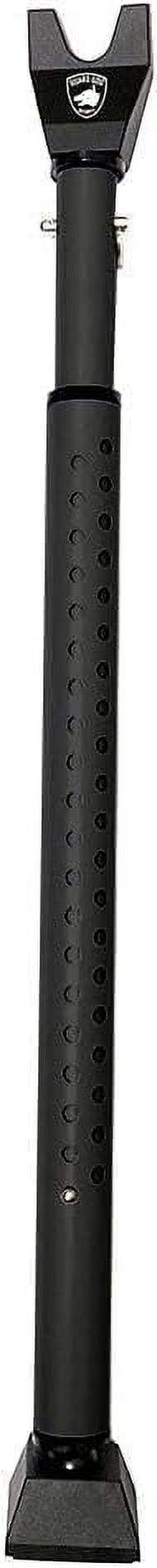 Door Stopper Security Bar, 2-in-1 Adjustable Door Steel Jammer, 300 lbs of Force, by Guard Dog Security, 1 pack Black