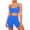 Blue, variant on Diufon Two Piece Workout Sets for Women Spaghetti Straps Sports Bras and High Waist Matching Shorts Gym Yoga Outfits