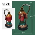 thumbnail image 5 of Santa Muerte Statue 5 inch, Grim Reaper Statue in Rainbow Robe, Reaper Figurine of Holy Death, 5 of 7