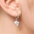 thumbnail image 2 of Women's 2.00Ct Round Cut Lab Created Diamond Flower Drop Dangle Earrings in 14K White Gold Plated, 2 of 2