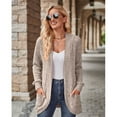 thumbnail image 2 of jinghuiyue Womens Cardigan Sweater Long Sleeve Open Front Knit Cardigans Coat Fashion Lightweight Soft Outerwear with Pockets M, 2 of 7